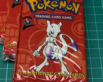 mewtwo booster box Vintage Pokémon Base Set 2 Bootleg Pack (2000) – Factory Sealed Proxy Pack | Mewtwo, Gyarados & Pidgeotto Art | Ultra Rare Collect 4 Pokémon TCG booster packs Pokemon Mewtwo EX Box -