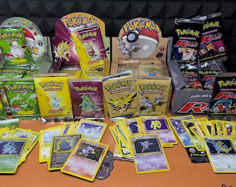 Vintage Pokémon Booster Packs & Sealed Booster Boxes Proxy – Team Rocket, Fossil, Jungle, Neo Destiny | High Quality Pokémon Cards | Vintage