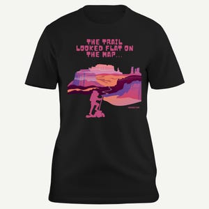 Hiker Map Unisex Tee, Mountain Explorer Shirt, Adventure Travel Top, Wanderlust Gift, Outdoor Enthusiast Tee, Funny Hiking Tshirt