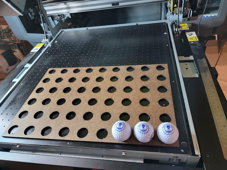 Printable Golf Ball Design File for Laser or Inkjet Printers--This digital file allows you to print custom designs on golf balls using either a laser or inkjet printer. Designed for efficiency and precision, it enables you to print on up to 4.5 dozen golf balls (54 balls) at a time, making mass customization quick and easy.
Features include:
Precisely stepped registration marks for accurate placement on each ball.
PIN bar registration system to ensure consistent alignment across multiple prints.