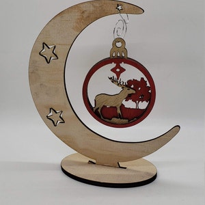 Table-top Crescent Moon And Stars display, UNPAINTED. Decorate and display your beautiful work, smile, and buy Bulb not included,kids crafts
