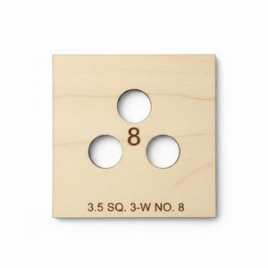 3.5 Square 3-Wick Candle Templates NO 8-14 Perfect Fit for Tins Precision Wick Placement Centering Tools Laser Etching Etcetera