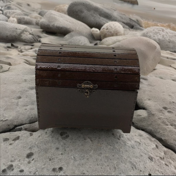 See for yourself...Your Pirate Chest. Our dark treasure chest is good for jewelry, a stash box, or a gift to a young treasure hunter man.