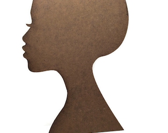 Diva heads/Woman Silhouettes-11in. tall Diva Heads wreath Laser cut black women's silhouettes, Juneteenth Decor Head Canvas woman silhouette