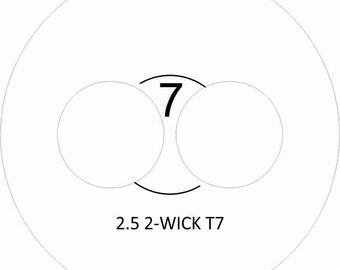 2.5-inch DIA. and SQUARE 2-wick NO. 7-10 wick placement. Get bottom wick placements, laser cut to fit your candle making molds