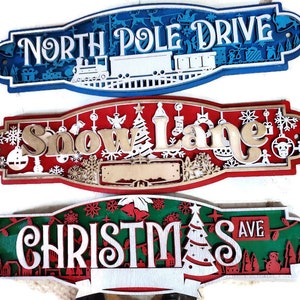 Christmas Decorative signs, free name engraved with purchase, like your family name. Christmas decor for the whole household, buy one Kid