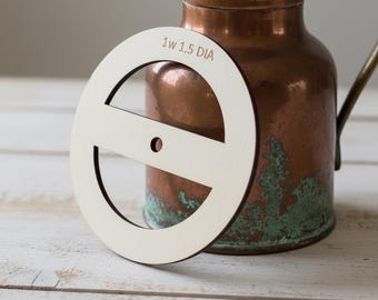 A 1-wick Wooden Candle Wick Tool, Baltic MDF. Round & Square Holder Sizes. Essential for Safe, Even burns