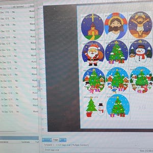 Digital File Mutoh UV Printer Template for 2-3/16" x 2.5" Oval Pendants - included table layout, CompressRIP importable layout.