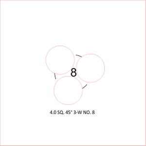 purchase your 4.0 Square and 45 Degree  3-W NO. 8-16 wick placement candlewick templates for DIY candle bottom placement for your 4 inch