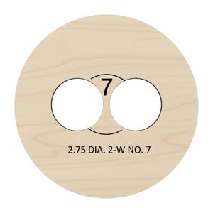 2.75" 2-Wick Candle Template Nos 7 8 9 10 11 | MDF Wick Centering Tool | Precision Placement Jig | Even Burn Candle Making Tools & Supplies