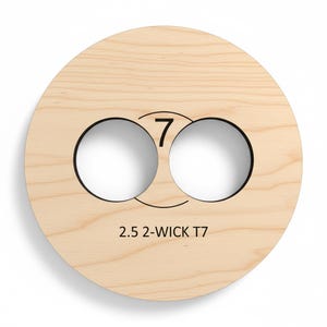 2.5-Inch Round and Square 2-Wick Templates (NO. 7-10) for Precision Candle Bottom Wick Placement — Laser Etching Etcetera