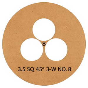 3.5-Inch Square 45 Degree 3-Wick Templates (NO. 8 - NO. 14) for Precision Candle Wick Placement — Laser Etching Etcetera