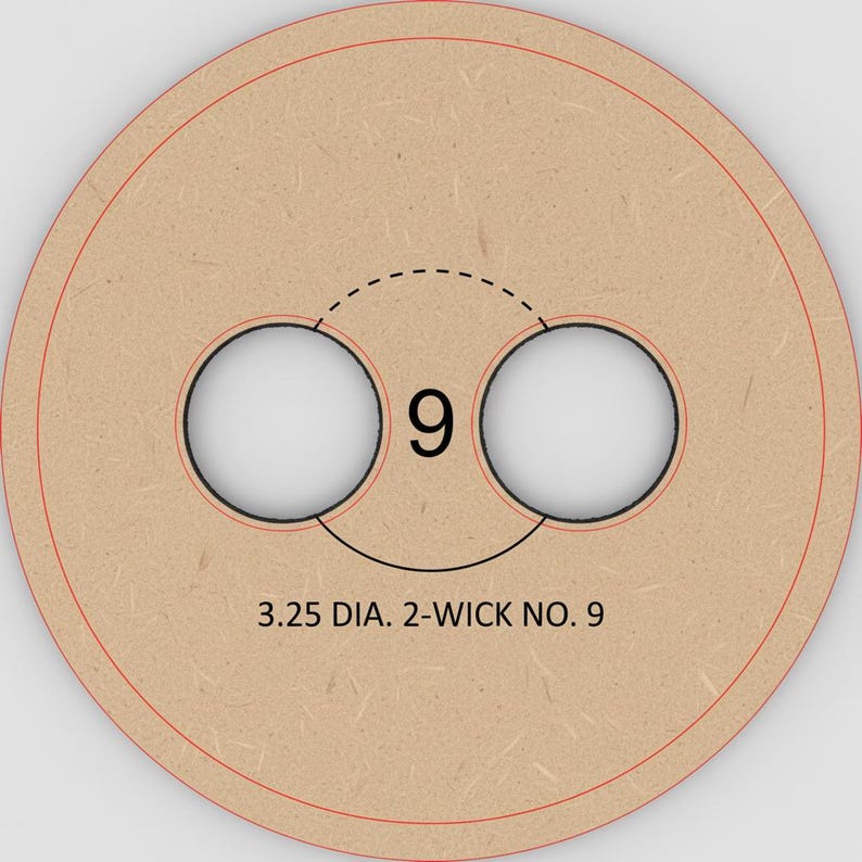Offering Wicks 3.25-inch 2-wick, Diameter Candle Wick Centering Template, We Have All ...