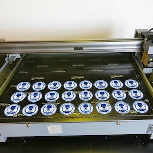 Mutoh 661 UVプリンター用治具テンプレート | 2インチ丸型 80面体 (jpg-svg) | 大量デジタル印刷ガイド | UV印刷用精密間隔ツール
