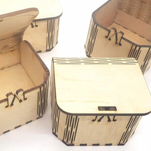 Do you like the idea of functionality blended with artistic flair? Then these Laserable Blank Boxes might be the perfect thing for you. It's a blank canvas to create something unique. Laser engrave the top and stain the box to match your décor or make it a cohesive part of a larger scheme. Each box can be used to store small items, and together they could make a set of cute little drawers. Want to personalize the boxes as a gift? You got it. Do you have other questions or need more details?