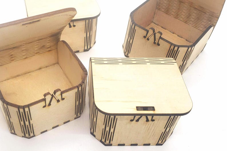Do you like the idea of functionality blended with artistic flair? Then these Laserable Blank Boxes might be the perfect thing for you. It's a blank canvas to create something unique. Laser engrave the top and stain the box to match your décor or make it a cohesive part of a larger scheme. Each box can be used to store small items, and together they could make a set of cute little drawers. Want to personalize the boxes as a gift? You got it. Do you have other questions or need more details?