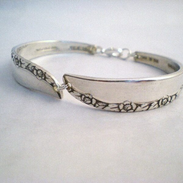 Spoon Bracelet, Silverware Jewelry, Bracelet Bridesmaid Wedding Vintage BRITTANY ROSE 1948