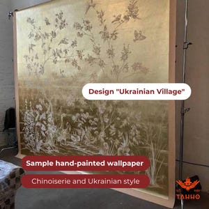 Muster Chinoiserie handgemalte Tapeten, Goldmetallische Tapeten, Wandverkleidungen, Einzigartige Wanddekoration, Benutzerdefinierte Tapeten, Akzeptieren Sie benutzerdefinierte Größen
