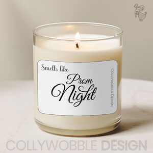 Riecht wie Abschlussball Nacht Kerze Label | Witziger Kerzenaufkleber | Geschenkanhänger für Sie | Teen Andenken Label | DIY Abschlussball Nacht