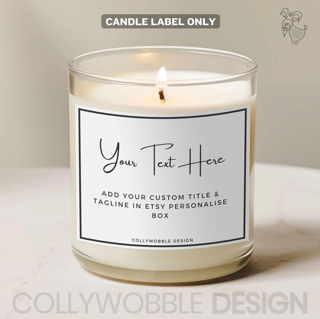 Personalized Candle Label: Custom Message Gift (7x5.44cm) - Etsy
