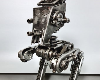 Recycled Metal Scout Transport Sculpture ( Medium item ) / Recycle Metal Sustainable Sculpture Art