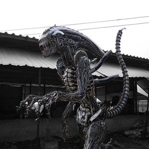 Recycled Metal Horror Monster (made-to-order) / Recycle Metal Sustainable Sculpture Art