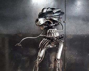 Steampunk Recycled Metal Alien Tripod