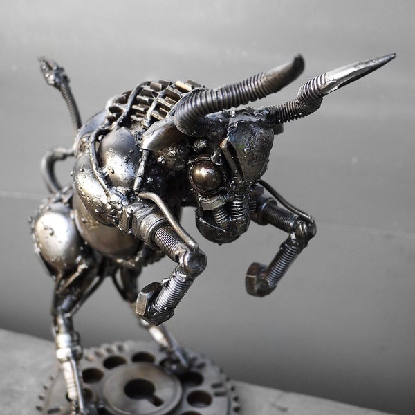 Recycled Metal Taurus (small item) --- Zodiac / sustainable