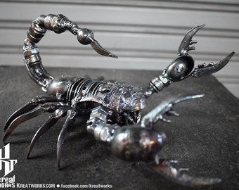 Metallskulptur - Metal Poison Scorpion (Kleinskulptur) / nachhaltig
