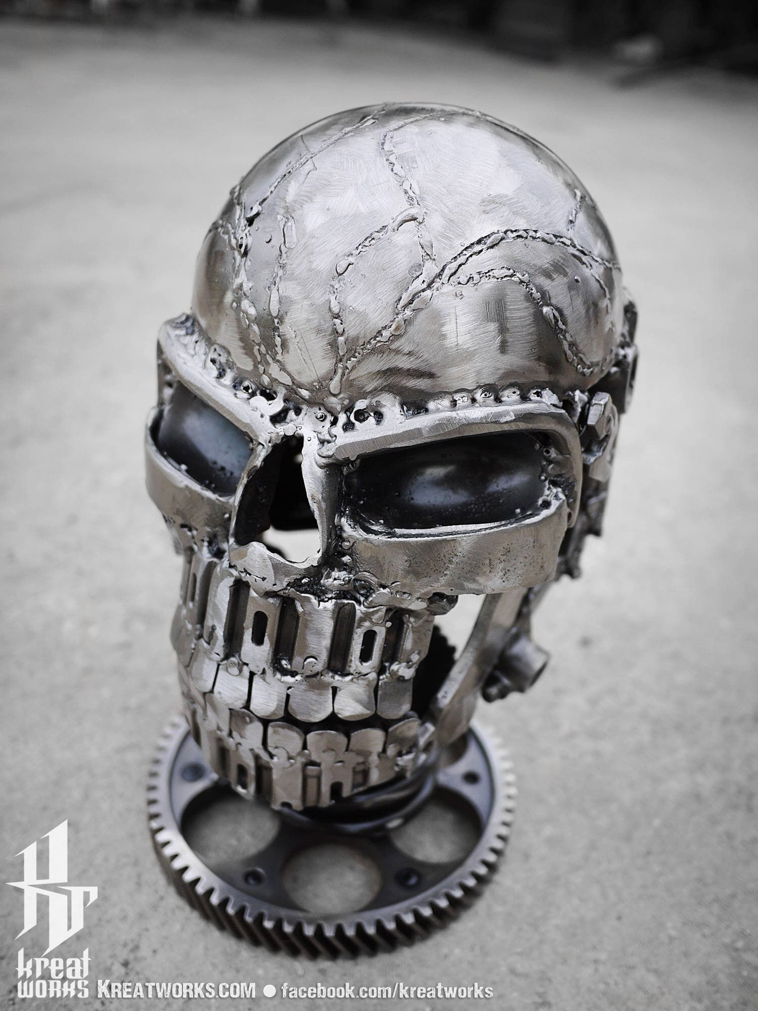 Recycled Metal Skull