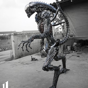 Biomechanical Recycled Metal Monster made-to-order / sustainable image 2