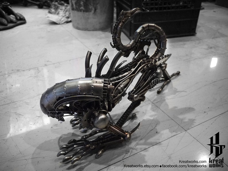 Recycled Metal Crouching Horror Monster Medium item image 3