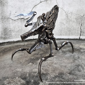Recycled Metal Warrior Bug Sculpture