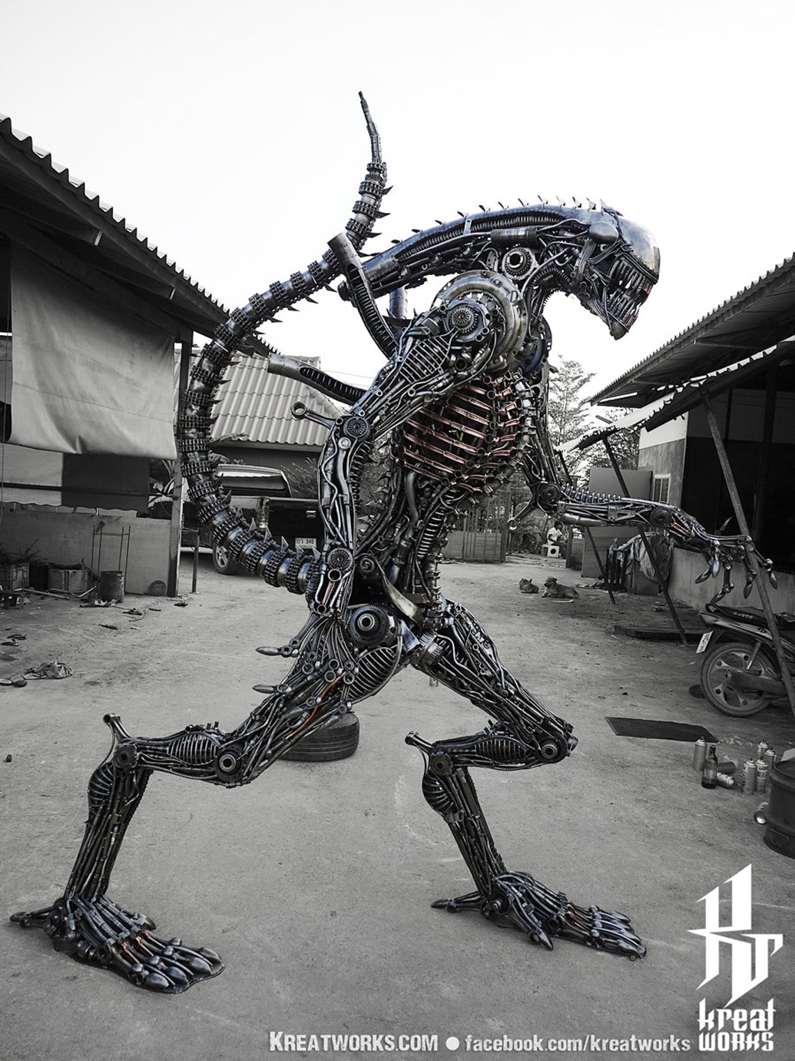 Biomechanical Recycled Metal Monster made-to-order / - Etsy Canada