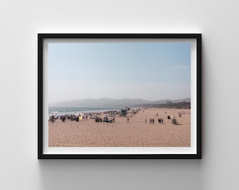 Impresión de la playa de Santa Mónica: arte mural costero de California