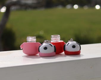 Chaveiro Pote de Pílulas - Cachorro Kawaii Fofo, Compartimento Escondido para Remédios