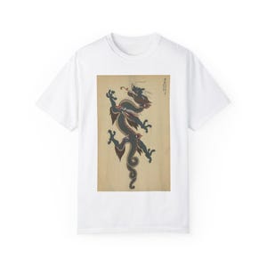 Japanese Dragon T-Shirt | Unisex Garment-Dyed Tee | Perfect Japanese Souvenir Gift, Vintage Style Tokyo Shirt, Japan Travel Graphic Top,