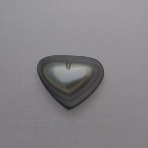 Carved Rainbow Obsidian Heart