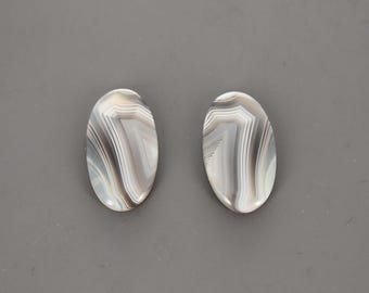 Botswana Achat Cabochon Paar