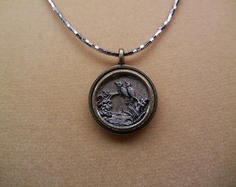 Victorian Bird Button Necklace