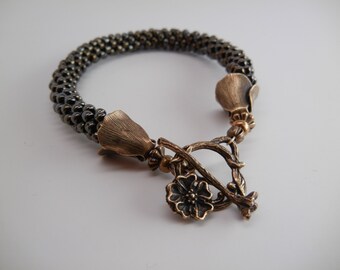 Dark Bronze Kumihimo Bracelet