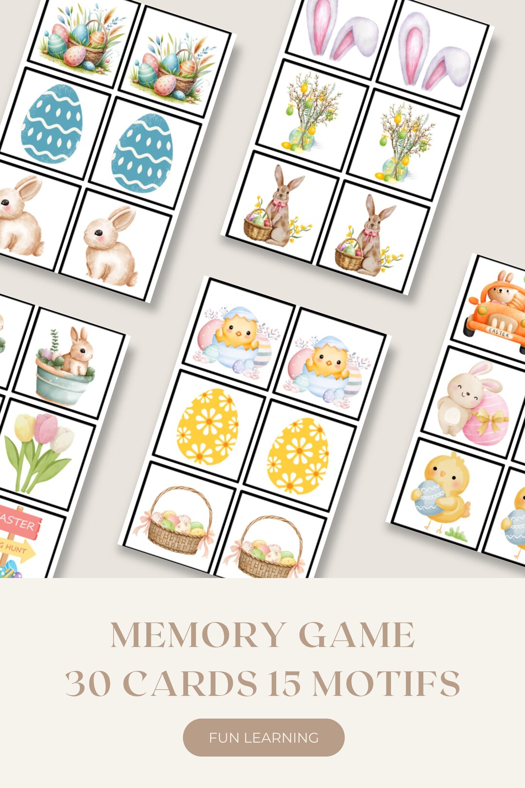 Printable Easter Memory Game for Kids Fun & Educational Easter Game ...