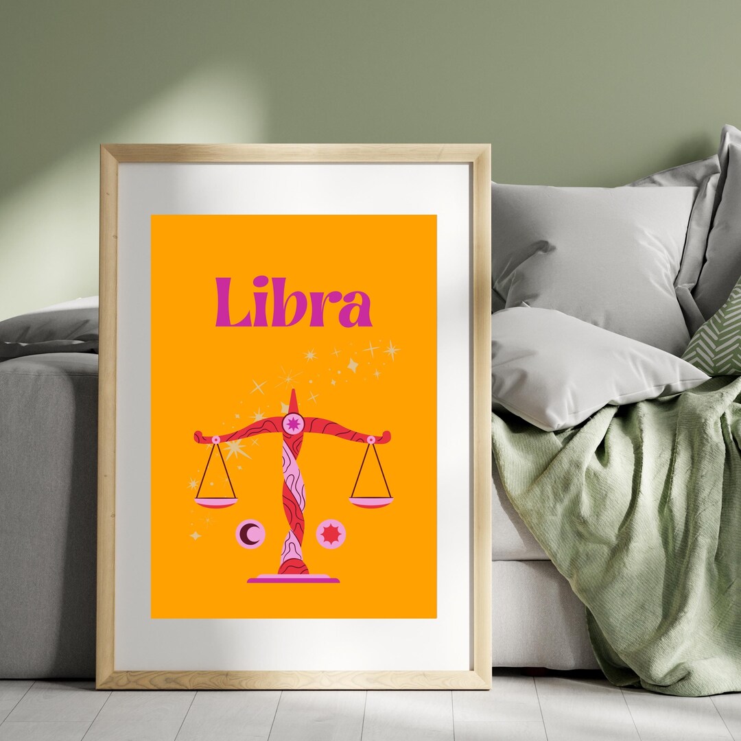 Libra Zodiac Print: Colorful Astrology Poster (digital Download) - Etsy