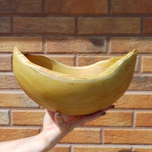 Handmade Acacia Wood Bowl: Rustic Live Edge Serving Dish