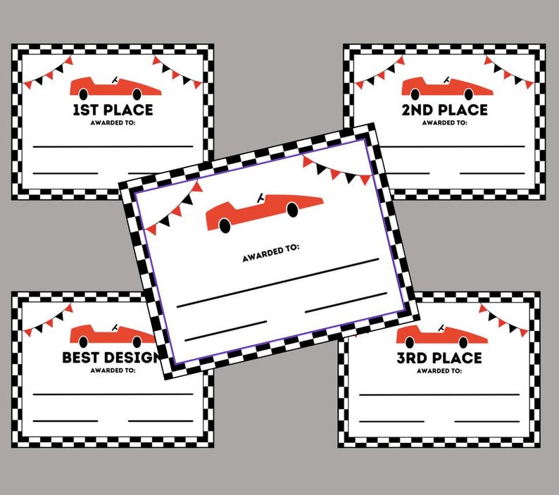 Racing Certificates - Printable Awards - PDF - Etsy