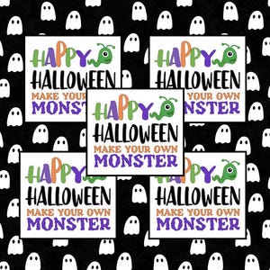 Insertions imprimables - Créez vos propres monstres - Joyeux Halloween - Monstres en pâte à modeler