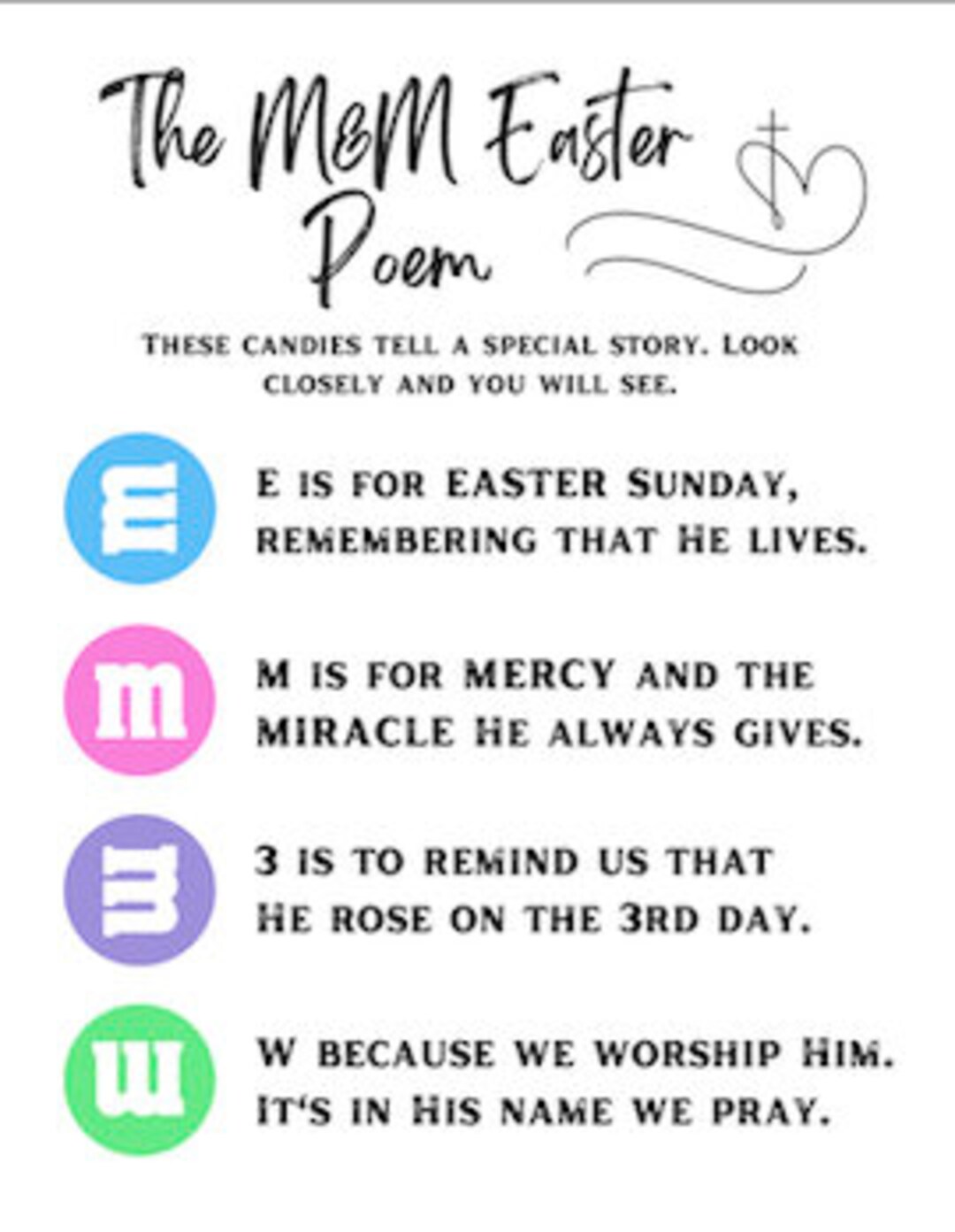 The M M Easter Poem Printable PDF Etsy The M M Easter Poem Printable PDF Etsy
