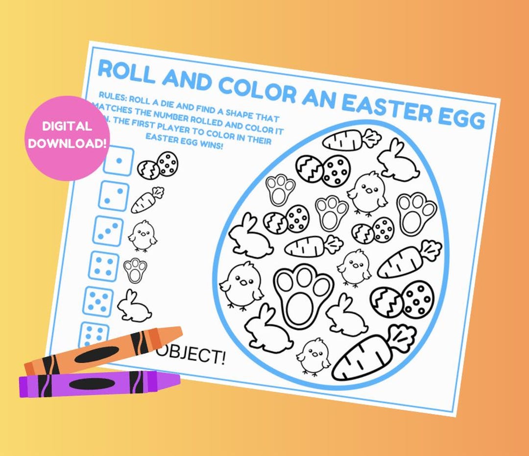 Printable Spring - Easter - Roll-an-easter Egg Game – Fun and Easy ...