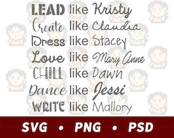 Babysitters Club SVG PNG PSD