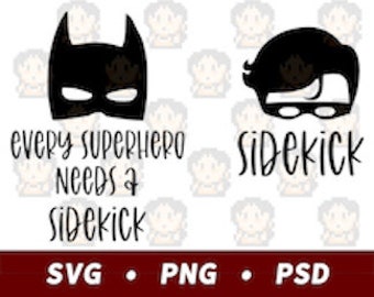 Father’s Day Superhero Sidekick SVG PNG PSD